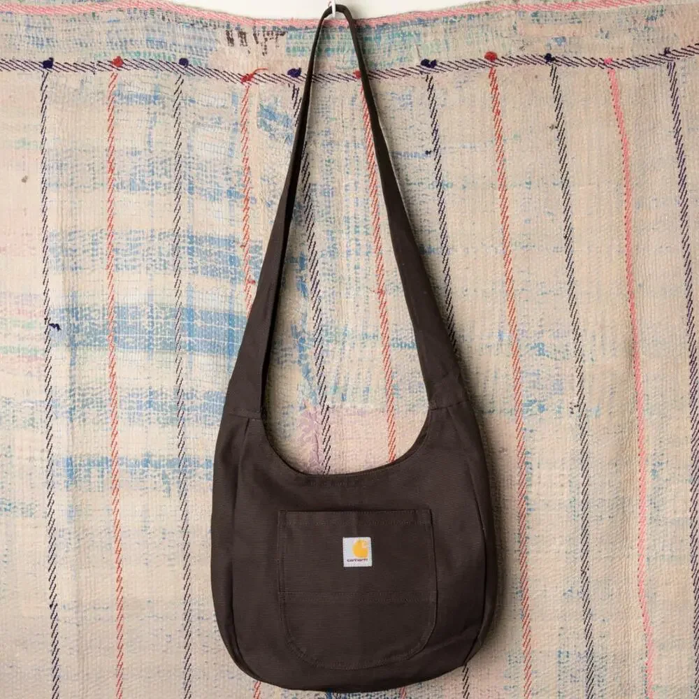 Upcycled handmade carhartt sling bag
